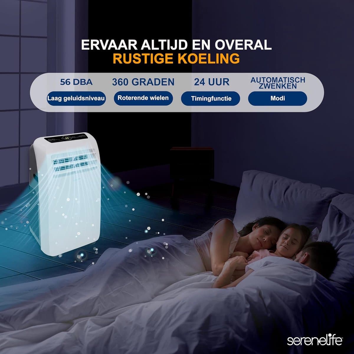 Mobiele airco draagbaar airconditioner met ontvochtiger afstandsbediening 9000 BTU thumbnail 8
