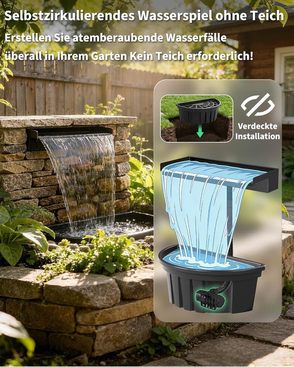 POPOSOAP RGB-onderwaterverlichting voor vijvers met timer, 20 dimbare kleuren, IP68-waterdichte dompelbare LED-fonteinverlichting, afstandsbediening, voor vijvers, aquaria, tuinen en zwembaden (4-in-1) [Energieklasse C] thumbnail 6