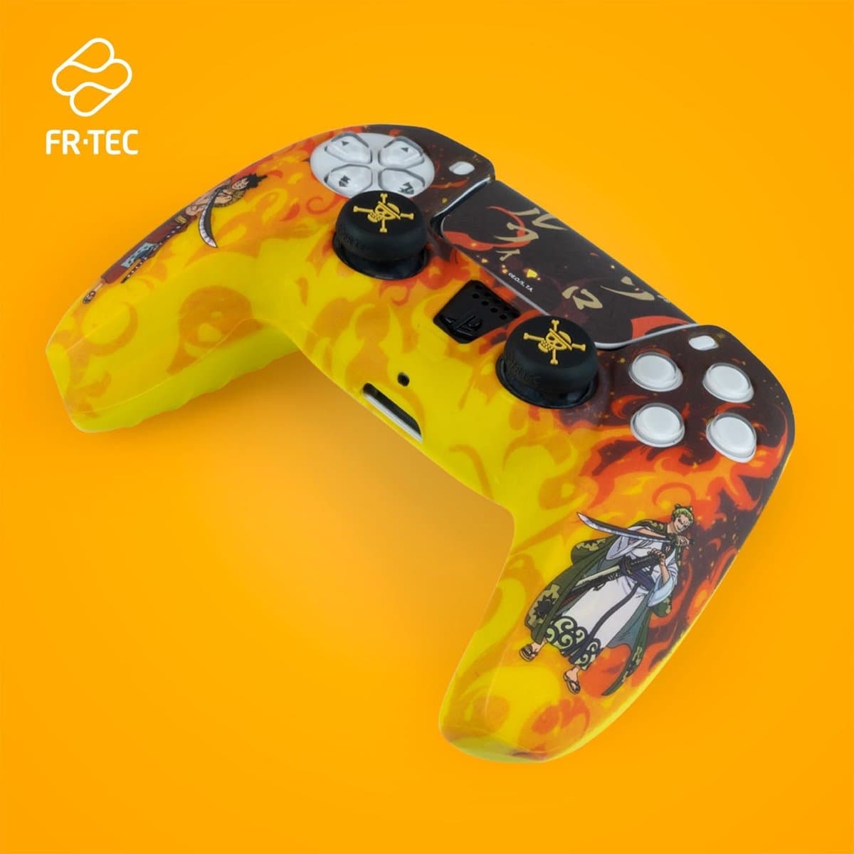 Thijox - Custom Kit ONE PIECE voor PS5 DualSense Controller, siliconen grip met stickers, perfect voor gamers, kleurrijke accessoires, originele licen thumbnail 3