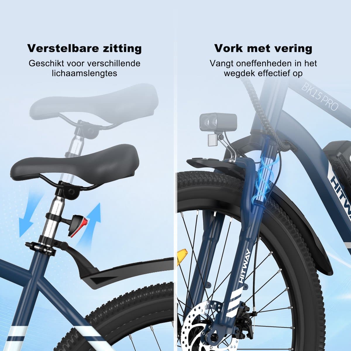 Hitway BK15 Pro - elektrische fiets 250W motor, 60-100km bereik thumbnail 8