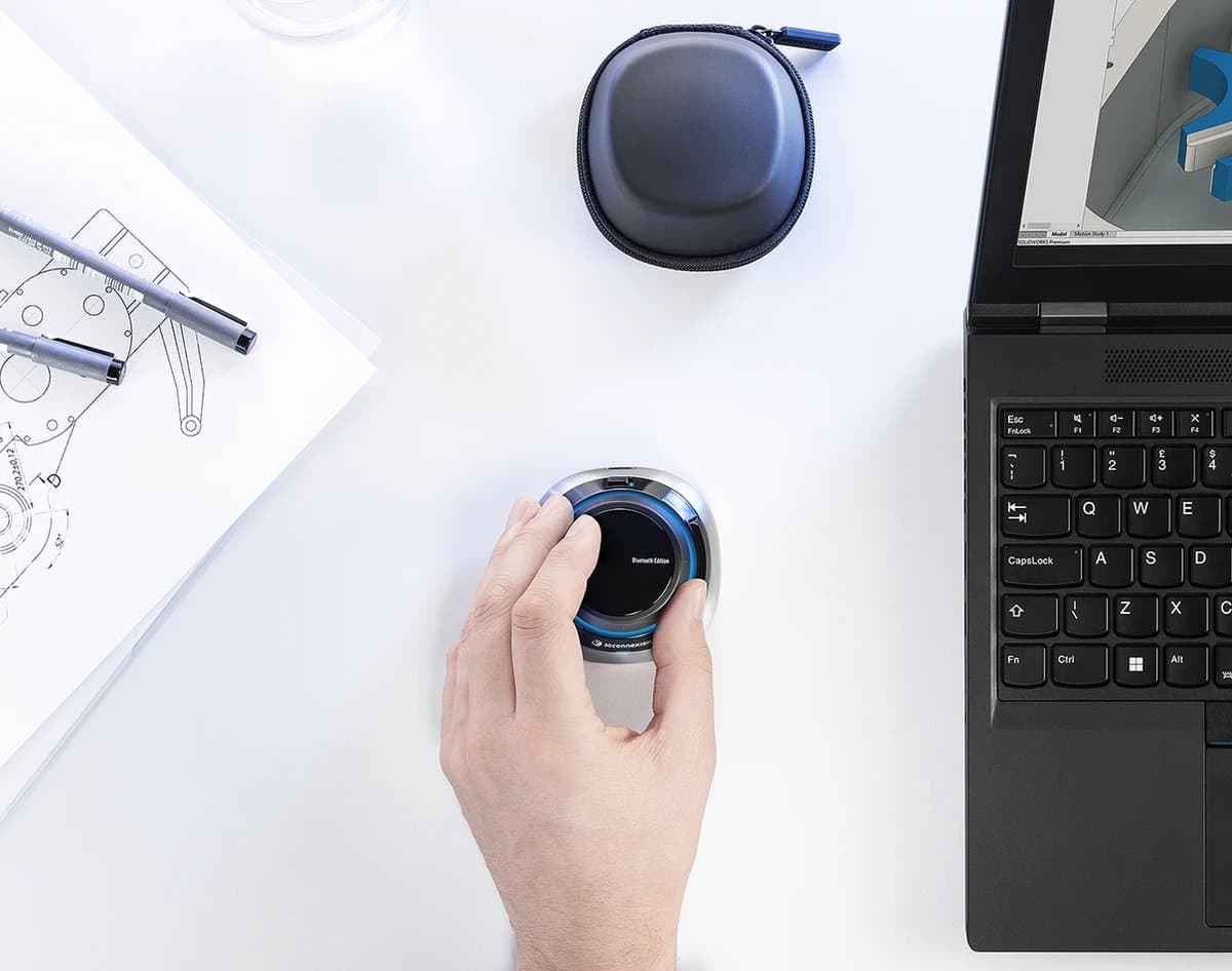 3Dconnexion SpaceMouse muis Kantoor Ambidextrous RF Wireless + Bluetooth + USB Type-A 6DoF thumbnail 5