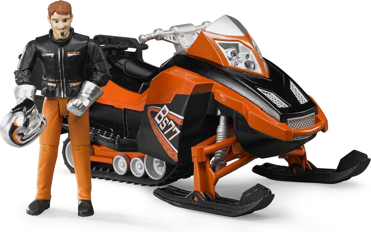Bruder bworld Sneeuwscooter met bestuurder en accessoires thumbnail 3