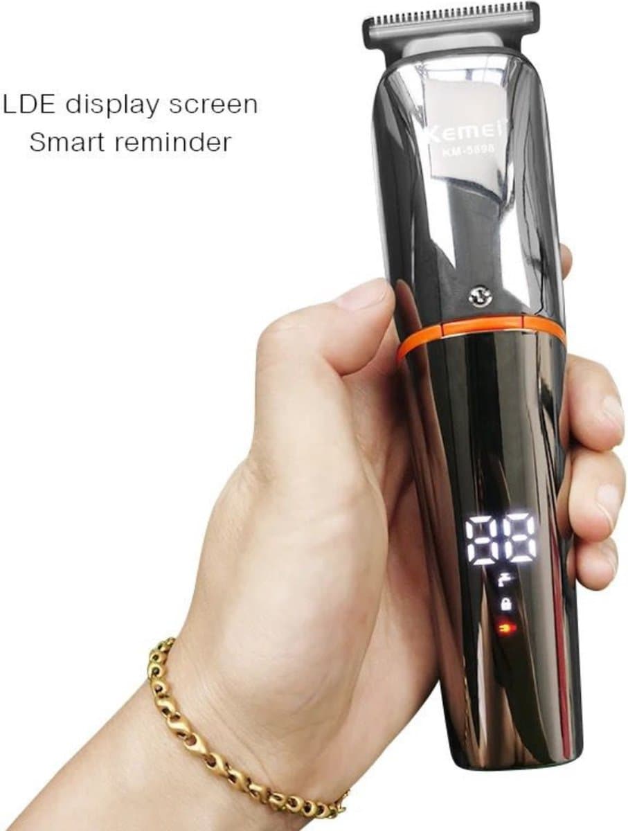 Kemei Baardtrimmer - Body groomer - 6 in 1 - Voor mannen - Waterdicht - Voor baardhaar - Hoofdhaar - Lichaamshaar thumbnail 7