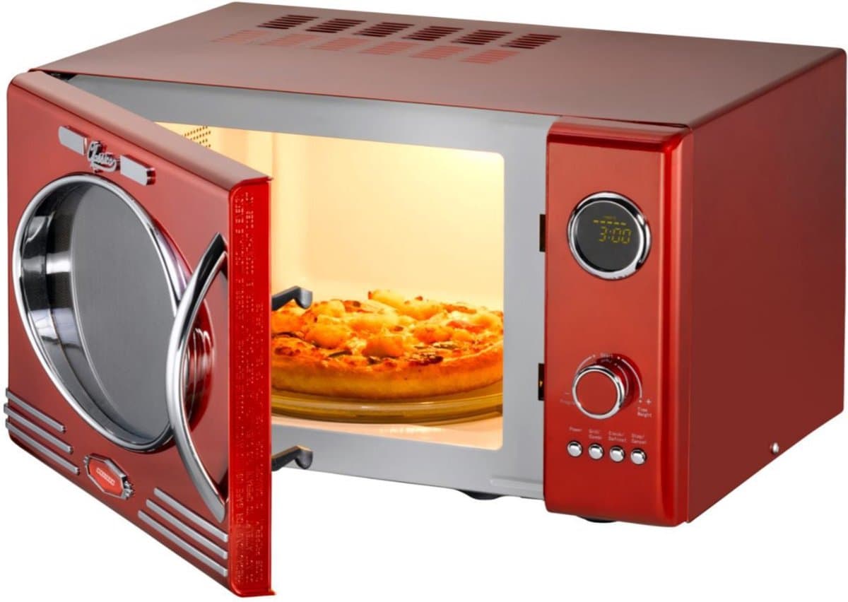Melissa Vrijstaande Solo-Magnetron met Grill - 23 liter - 800W - Retro - 16330129 - Rood thumbnail 5