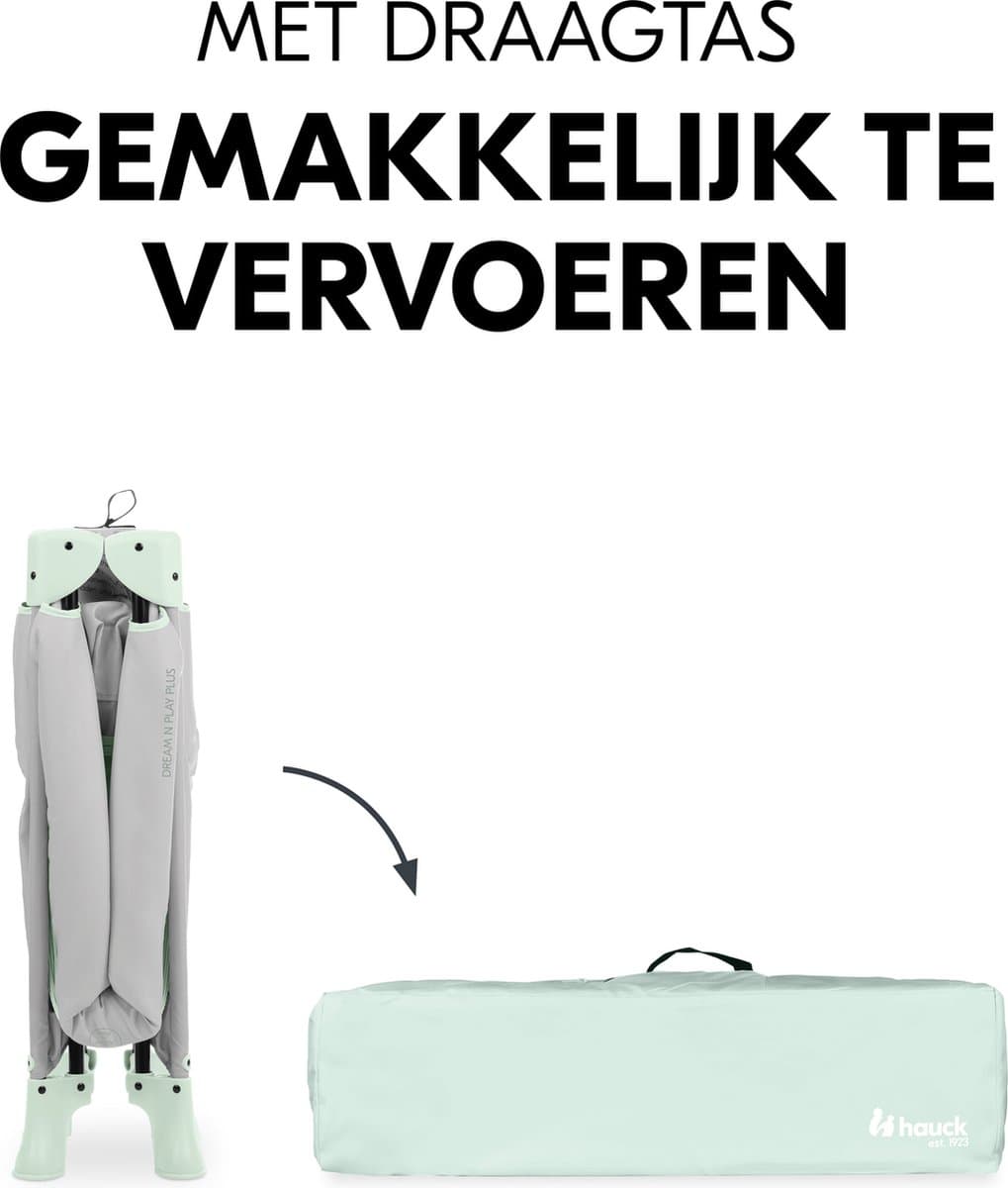 Hauck Dream N Play Plus - Campingbedje - Extra grote doorgang - Dusty Mint thumbnail 5