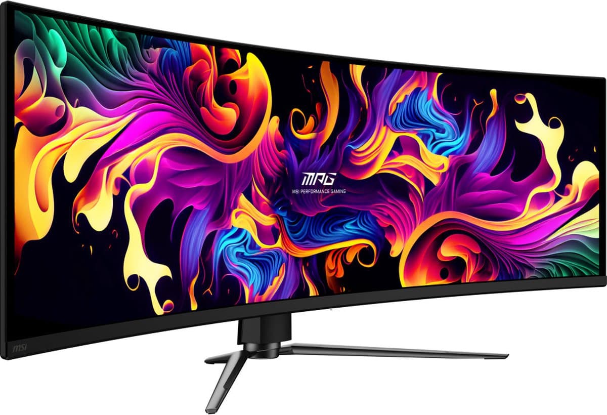 MSI MPG 491CQP QD-OLED - Curved Ultrawide Gaming Monitor - 144 Hz - USB-C PD 90W thumbnail 2