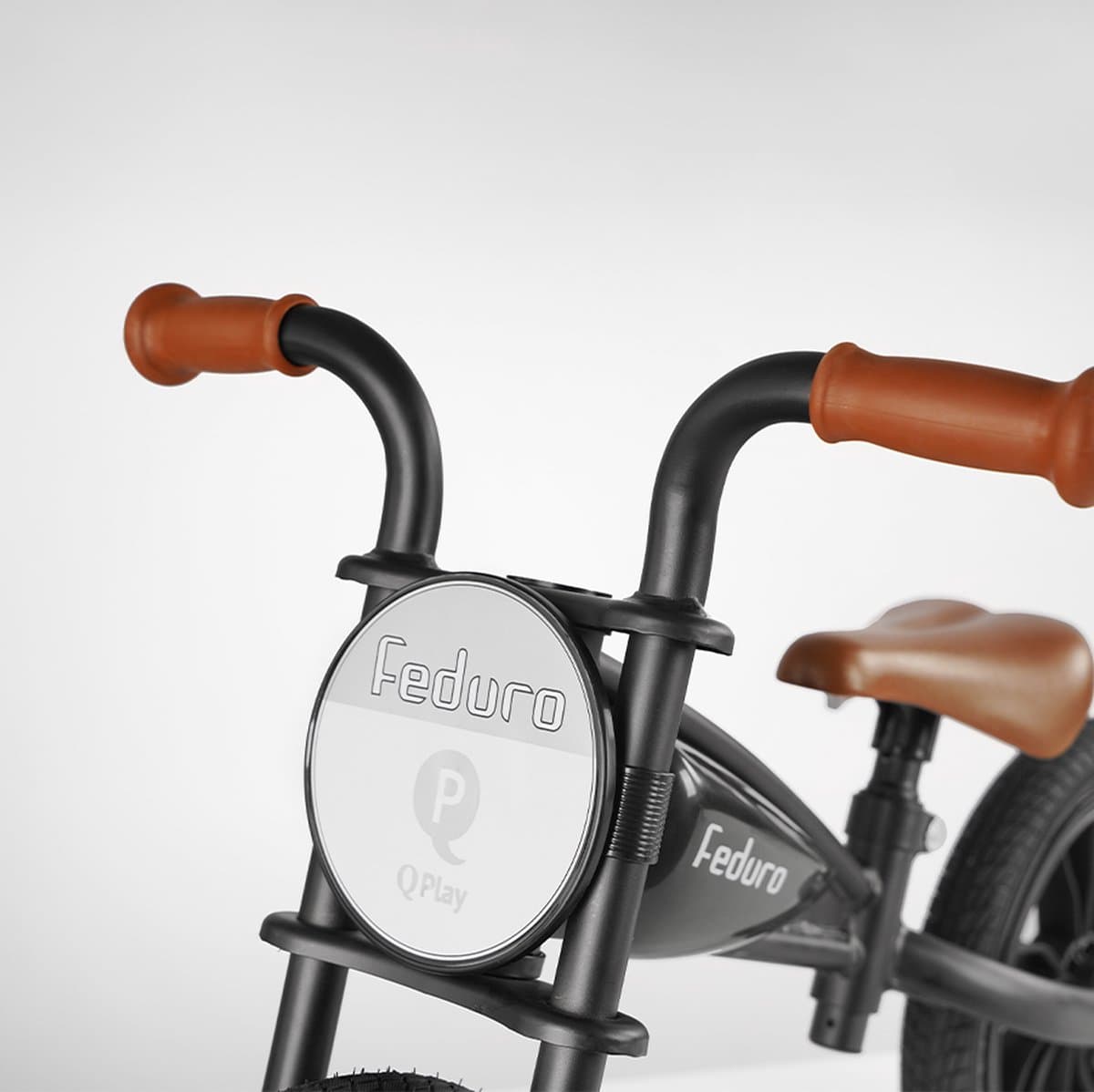 Qplay Feduro Loopfiets 12 inch - Kinderfiets - Zwart thumbnail 5