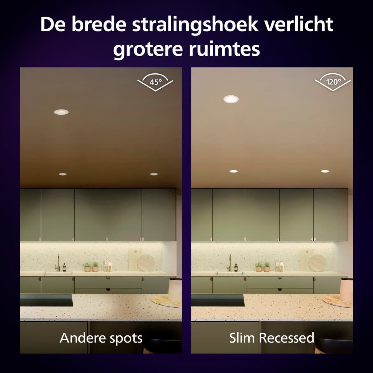 Philips Hue inbouwspot dun - 16 miljoen kleuren en dimbaar thumbnail 3