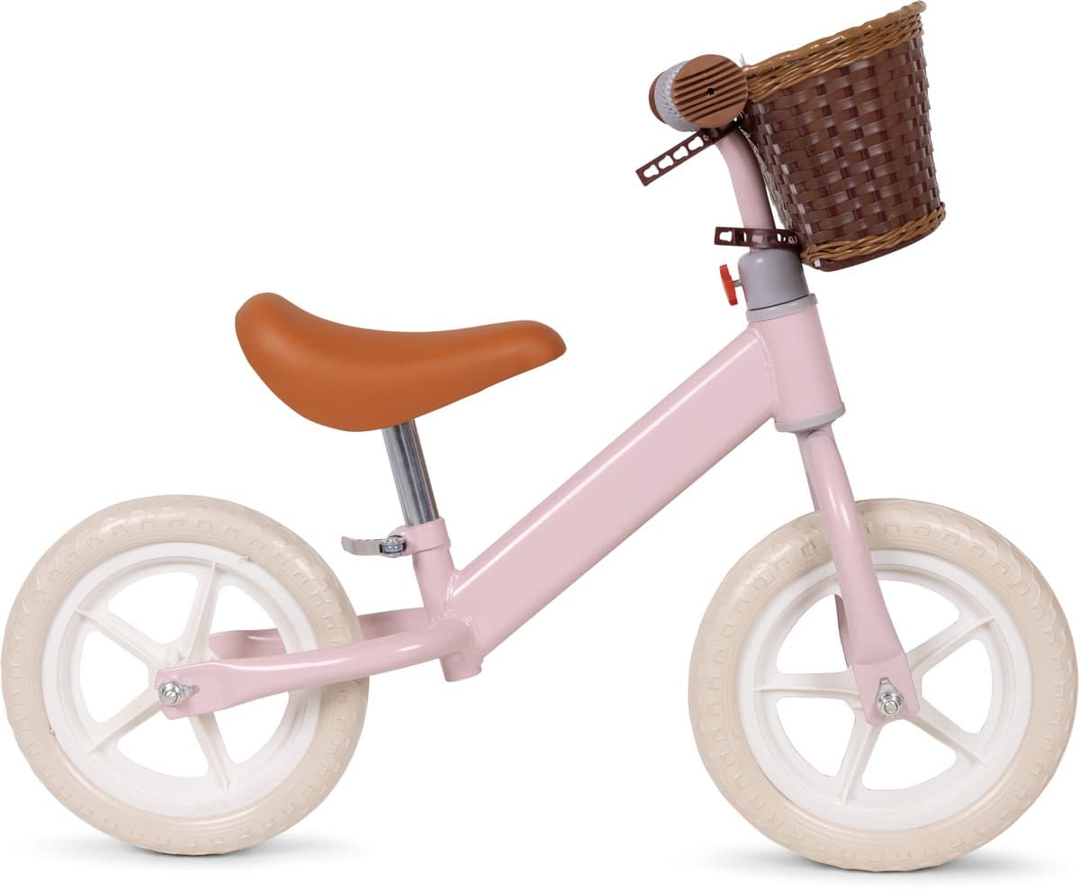 Loopfiets 12 inch – Balansfiets 2 t/m 7 jaar – Verstelbaar Zadel – Lichtgewicht Magnesium – Fiets Zonder Trappers – Jongens & Meisjes – Roze thumbnail 2