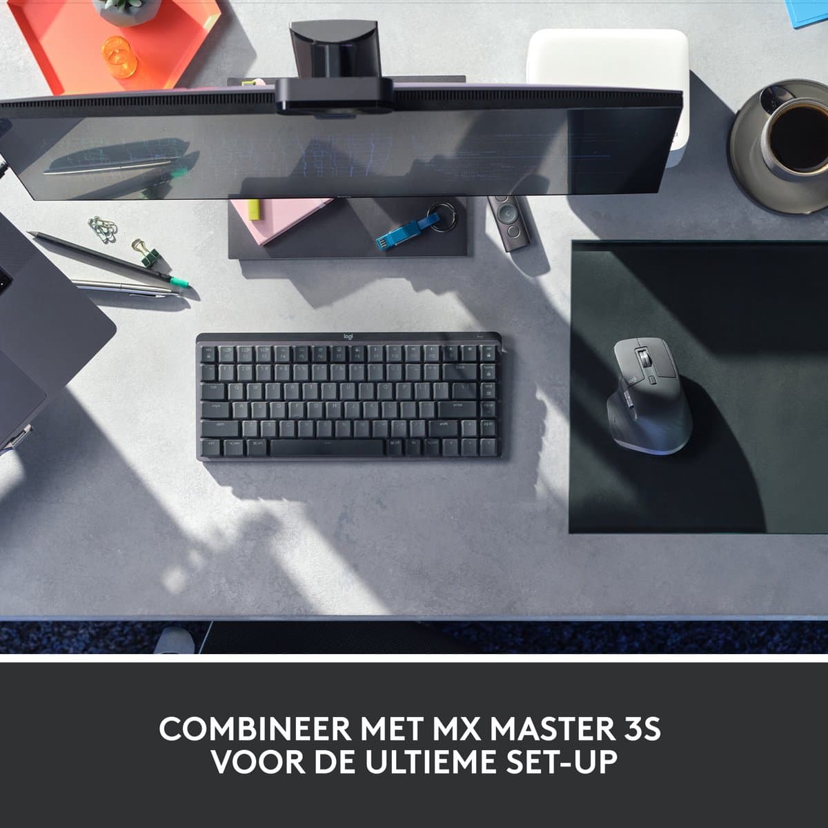 Logitech MX Mechanical Mini - Toetsenbord - QWERTY ISO - Grijs thumbnail 8