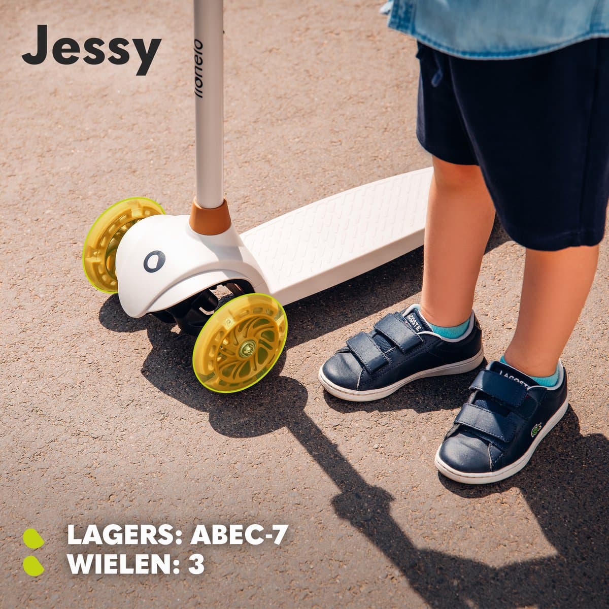 Lionelo Jessy Kinderstep - step 3 wielen - leeftijdsgroep 3+ - max 50kg - LED verlichting in de wielen - hoogte verstelbaar 65-70-75-80 cm thumbnail 4