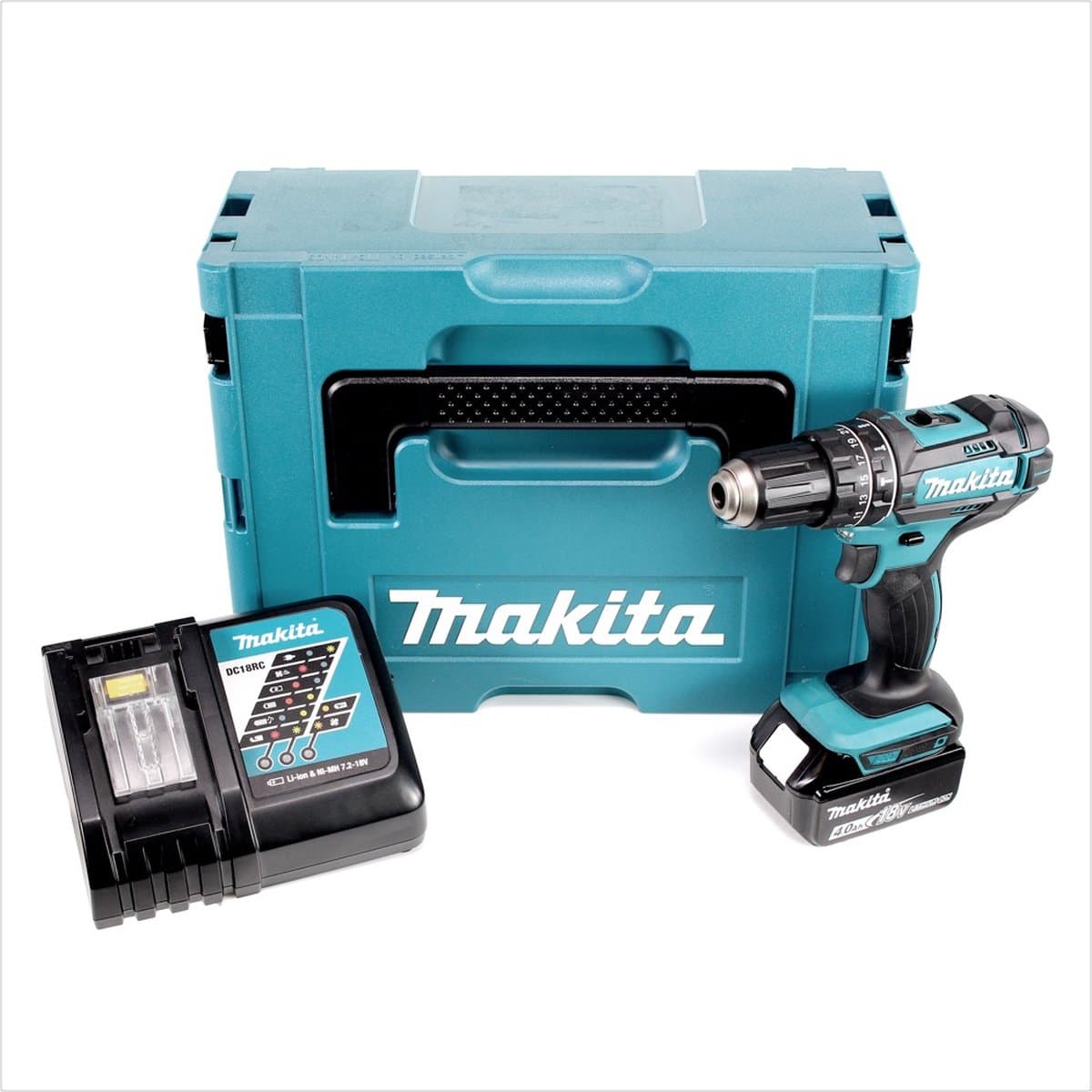 Makita DHP 482 RM1J accu klopboormachine 18V 62Nm in Makpac + 1x 4.0 Ah accu + lader thumbnail 5