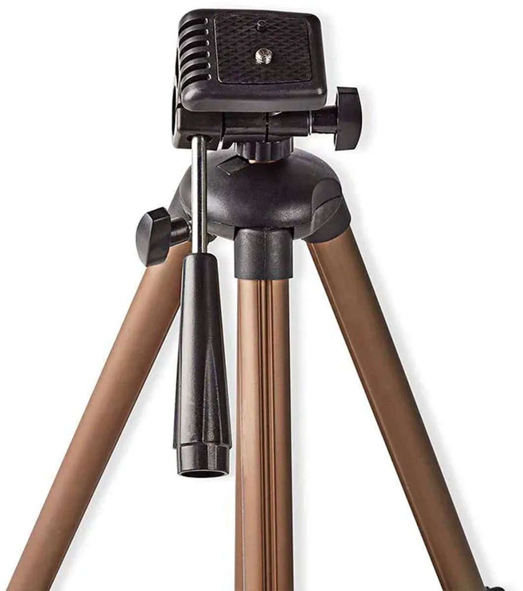 Nedis Statief - Maximaal draagvermogen: 2.0 kg - Minimale werkhoogte: 40.5 cm - Maximale werkhoogte: 128.0 cm - 4 Segmenten - Pan - Inclusief reistas - ABS / Aluminium - Brons / Zwart thumbnail 3