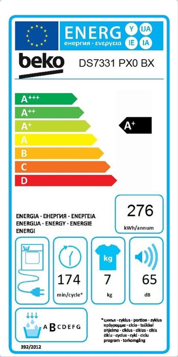Beko DS7331PX0BX - Warmtepomp wasdroger - NL/FR thumbnail 2