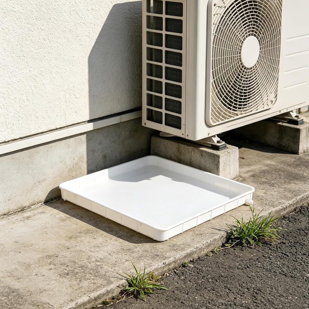 Condensbak Airco - Lekbak Unit - Vocht Opvangen - Zijafvoer Ontwerp - 40x40 cm - Wit thumbnail 3