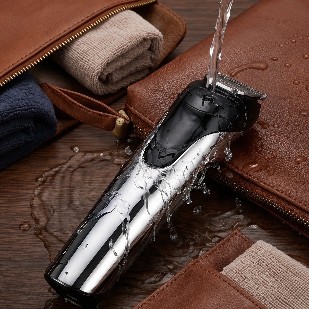 Tondeuse voor Mannen - Haartrimmer Mannen – Baardtrimmer Mannen - Tondeuse Hoofdhaar - Professionele 5 in 1 trimmer voor baard, haar & body – Waterproof IPX7 – 180 Min Batterij – 12 Opzetstukken - Neustrimmer - Oortrimmer thumbnail 6