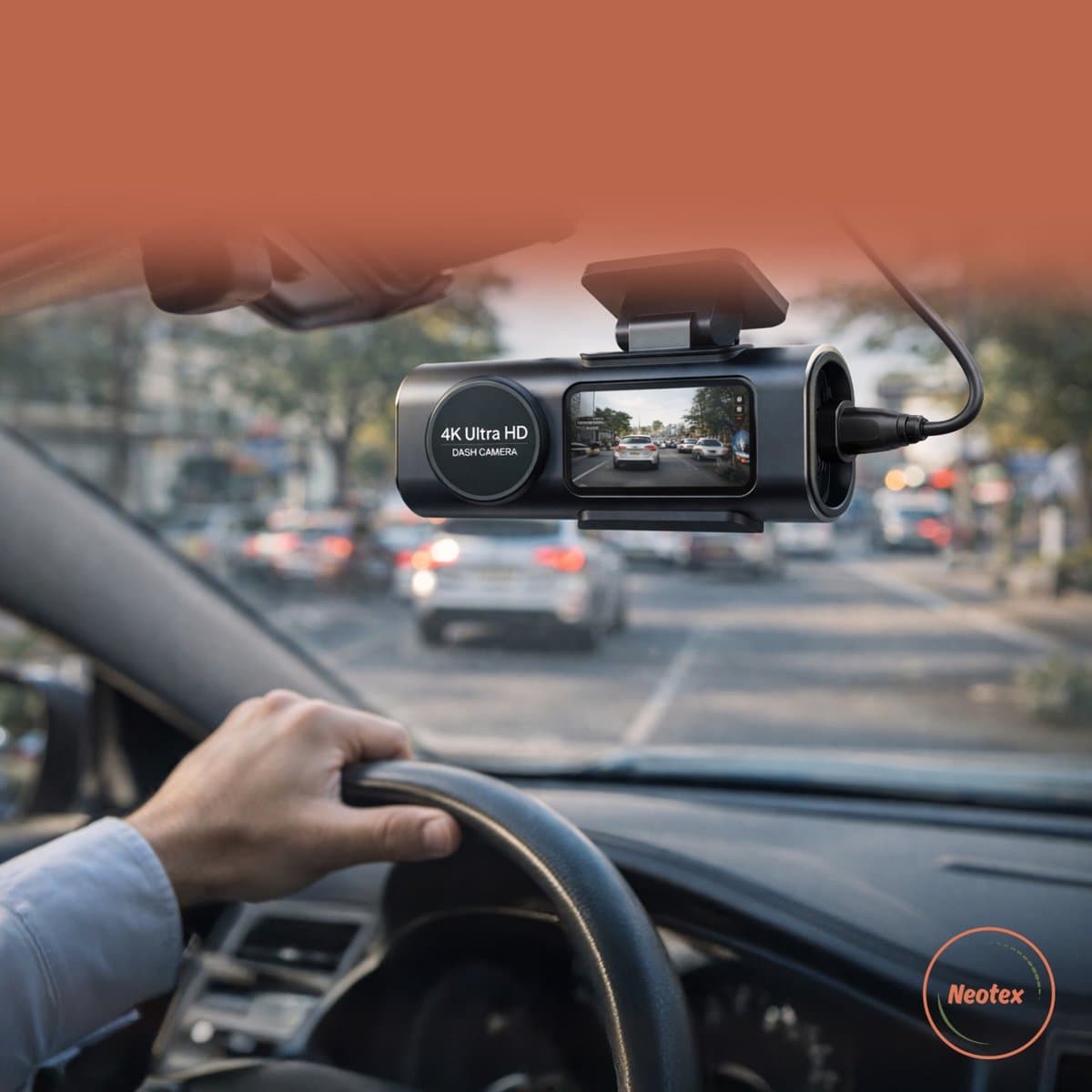 Neotex® Dashcam Auto 4K/1080P Dual Lens – Voor- en Achtercamera, Nachtzicht, G-Sensor, WiFi, Parkmodus thumbnail 7