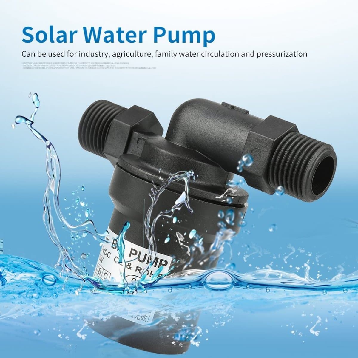 Allecto - Zonnebooster Waterpomp - 12V 10W - Hoog Temperatuur Brushless - Efficiënte Watercirculatie - Voor Tuin en Vijver - Duurzaam en Betrouwbaa... thumbnail 3