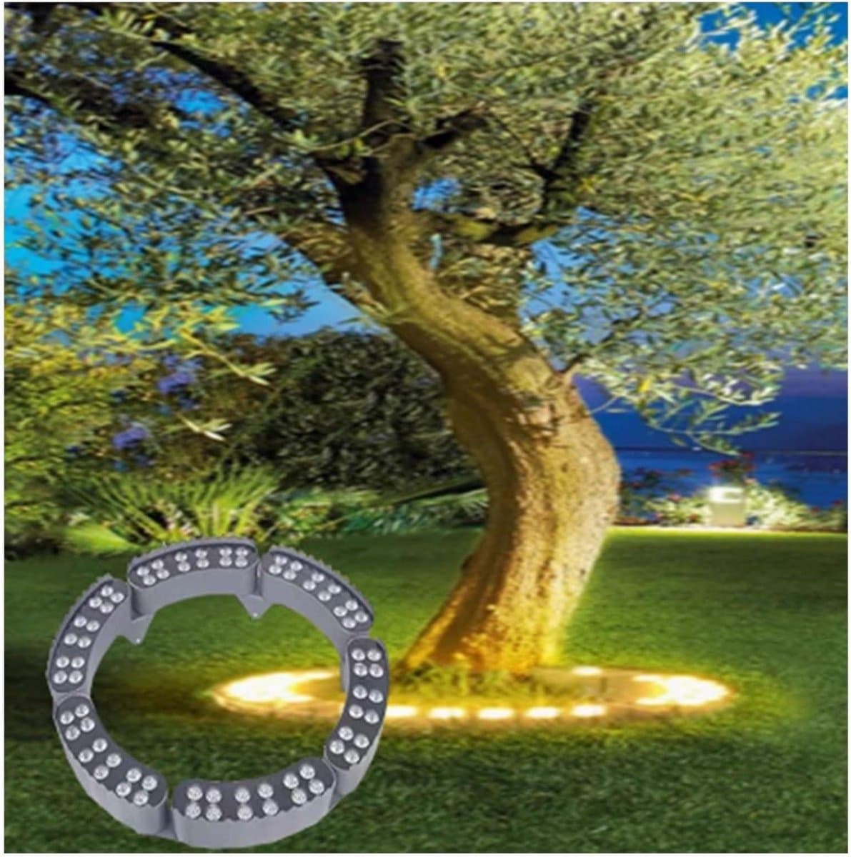 LED Lichtring - Boomverlichting Spot - Tuin Decoratie - IP65 Waterdicht - 12 W - Groen