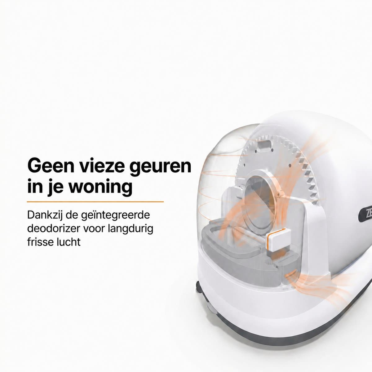 Automatische Kattenbak Met Camera - Zelfreinigende Kattenbak - Inclusief App - Met kattenbakmat en 3 rollen opvangzakjes - 82L XXL- Zedar K1200+ thumbnail 5