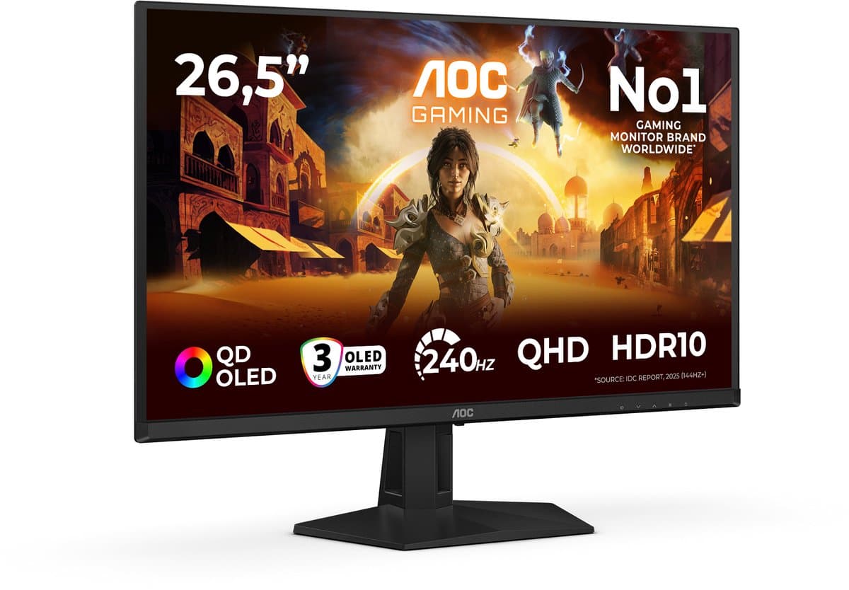 AOC G4 Q27G41ZDF - QHD OLED Gaming Monitor - 240hz - HDMI 2.0 - 27 inch thumbnail 6