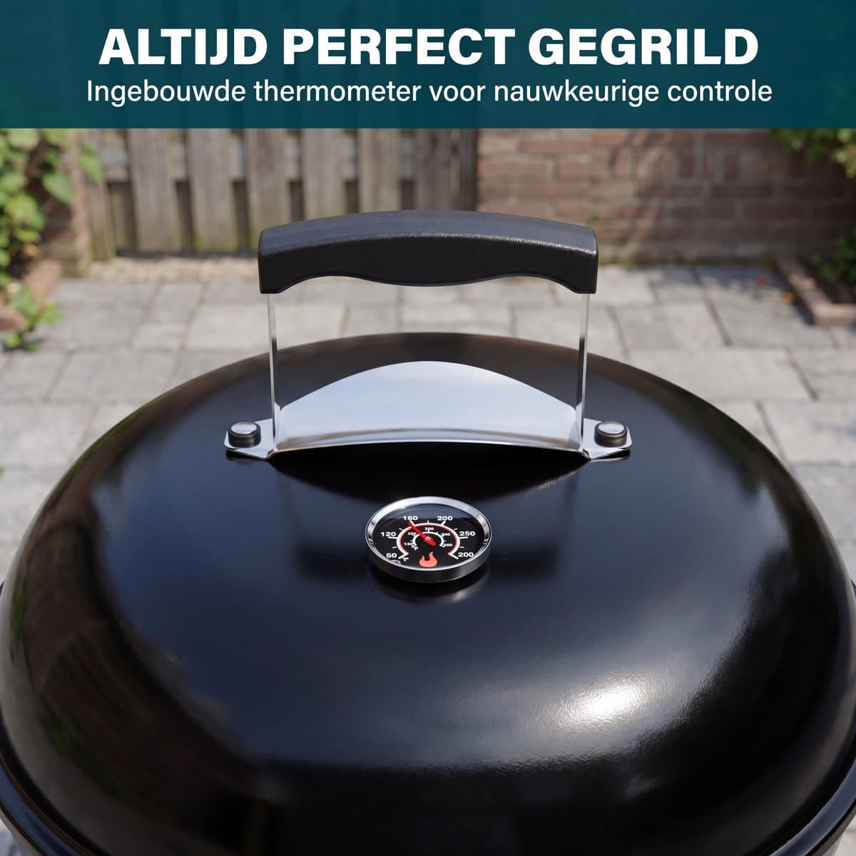 Princess Hybride Kogel BBQ - Elektrische en Houtskool Barbecue - 2000W - Verstelbare Afneembare Thermostaat - Grillrooster met coating - Deksel met Ingebouwde Thermometer - 112270 thumbnail 6