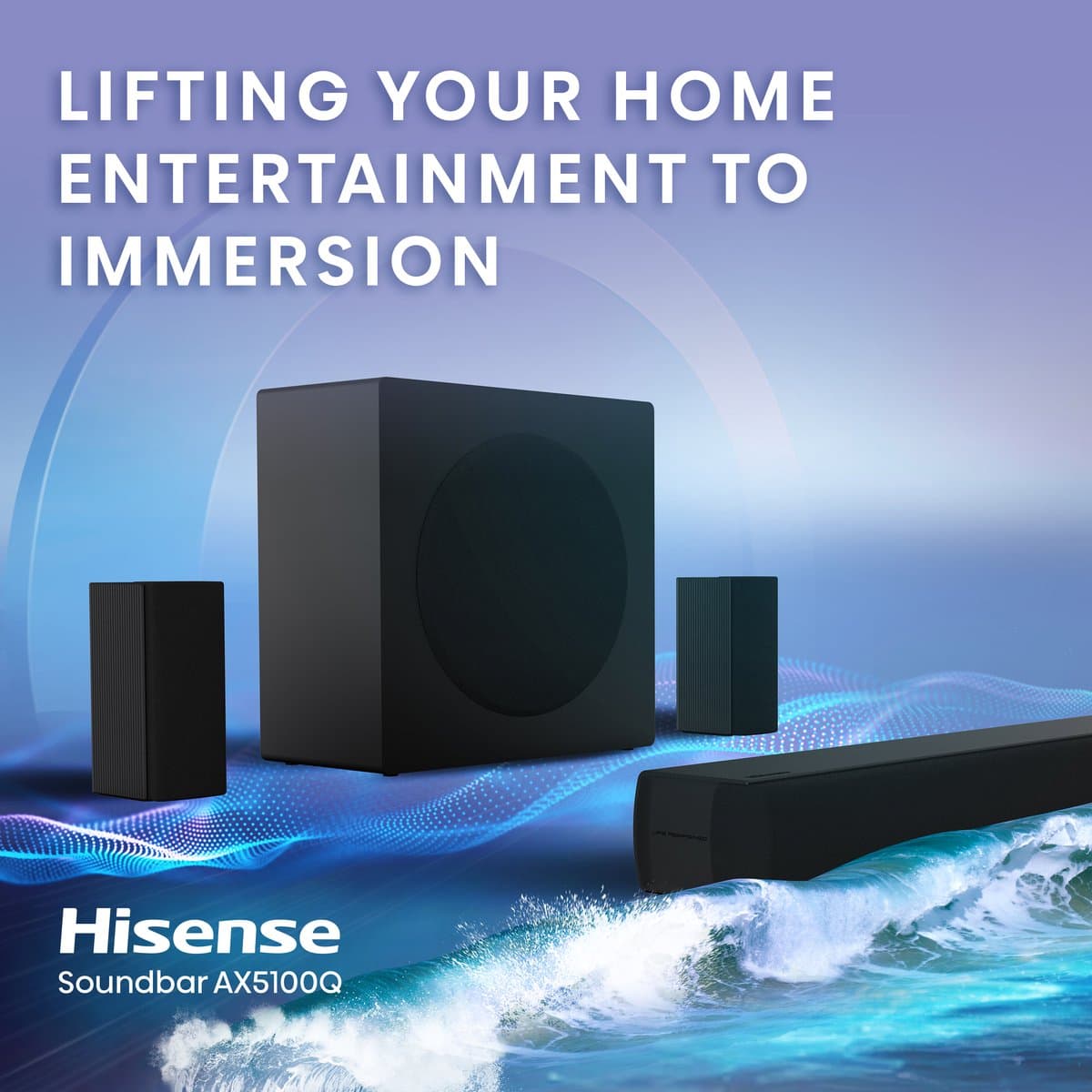 Hisense AX5100Q – Soundbar 5.1.2 – 580W – Dolby Atmos thumbnail 3