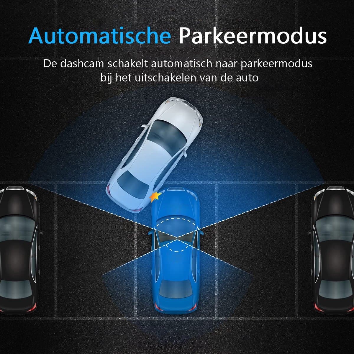 Tech Essentials® Dual Dashcam S1-Wifi Voor Auto - Met Achteruitrijcamera Universeel - Full HD - Met 64GB Micro SD-Kaart - Met Nachtzicht - APP | Voor En Achter thumbnail 5
