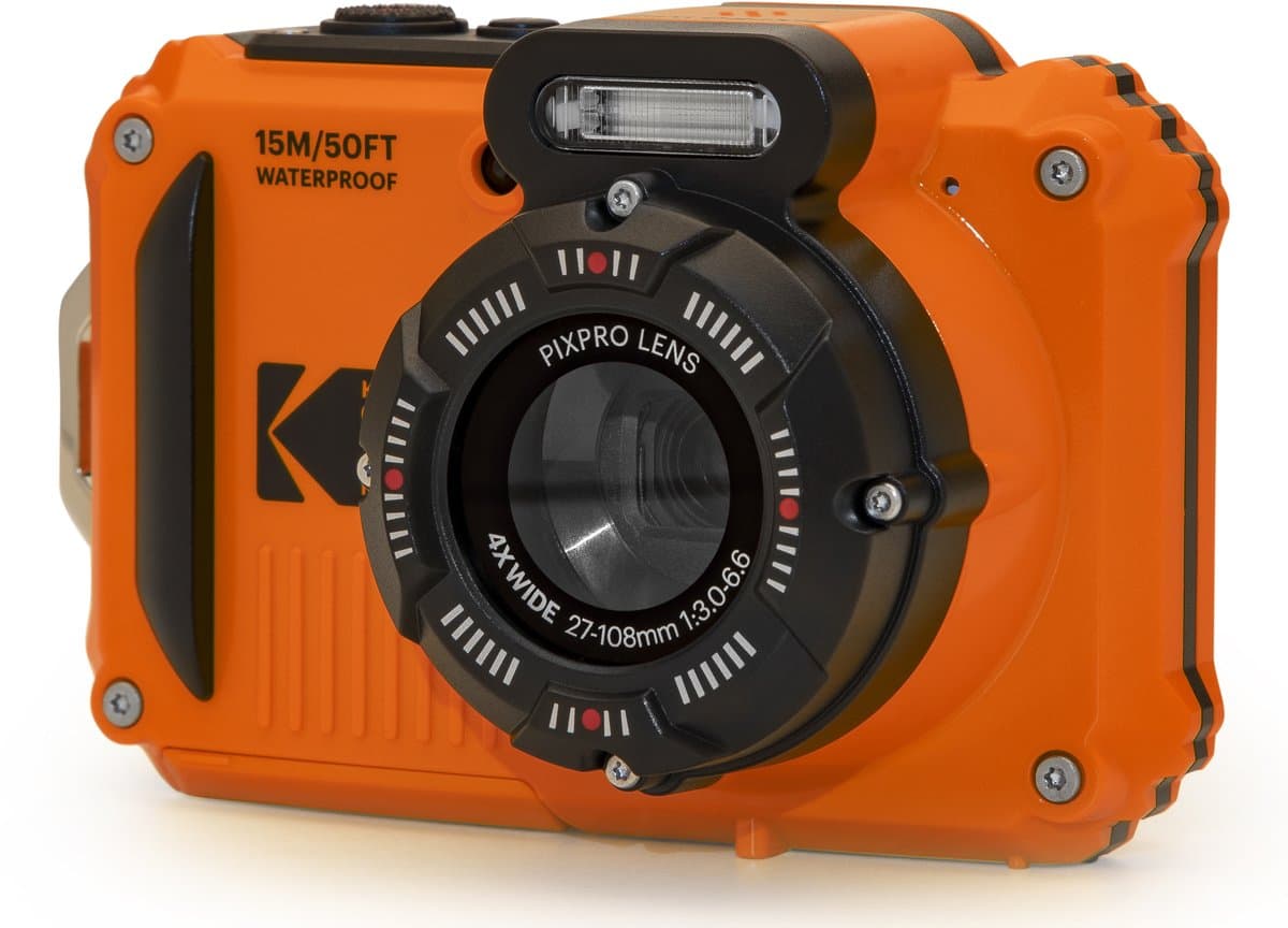 KODAK Pixpro Pack WPZ2 + 2 Batteries + 1 carte SD - Compact 16M Pixels, Etanche à 15m, Anti-Choc, Video 720p, Zoom Optique 4x, Ecran LCD 2,7 - Batterie Li-ion - Orange thumbnail 2