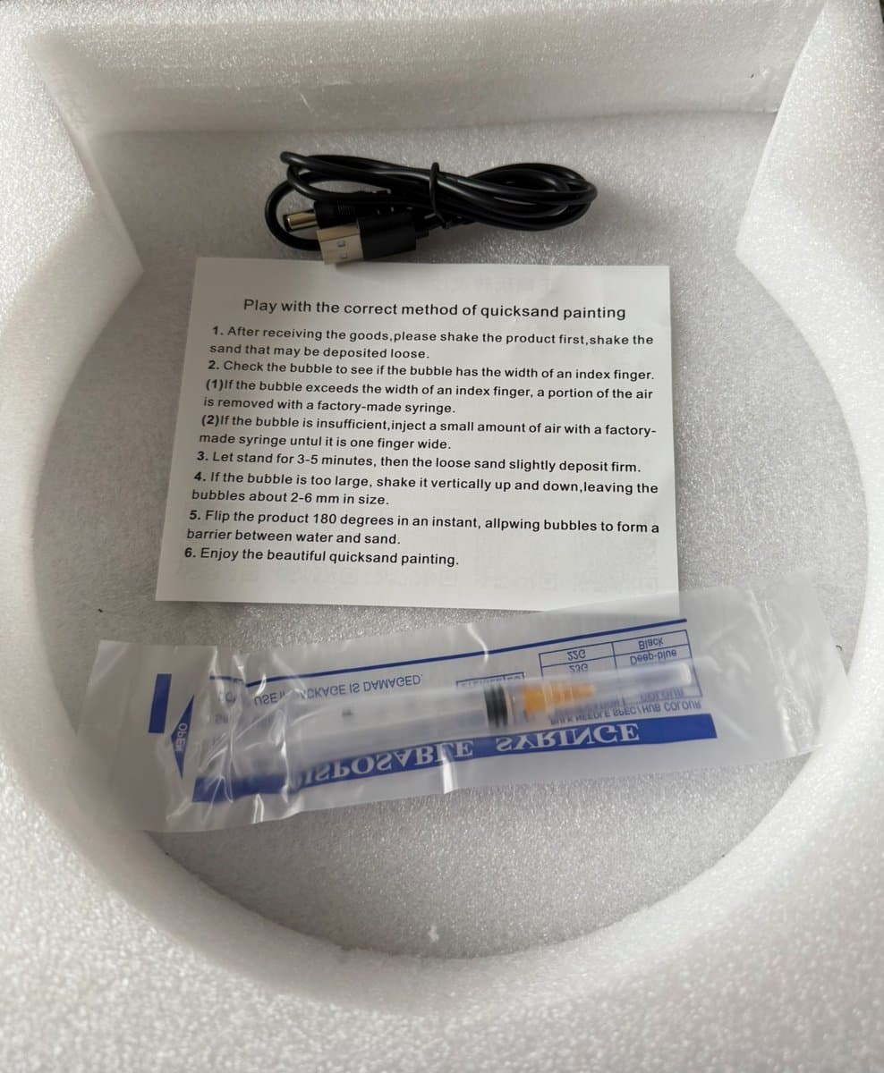 J-Trade Zandloper Lamp – Zandloper Lamp - 3500K Warm Wit – USB & Batterij – Draaibaar 360° – Met Knipperlichtstand – Blauw – Inclusief Spuitje en Handleiding thumbnail 2