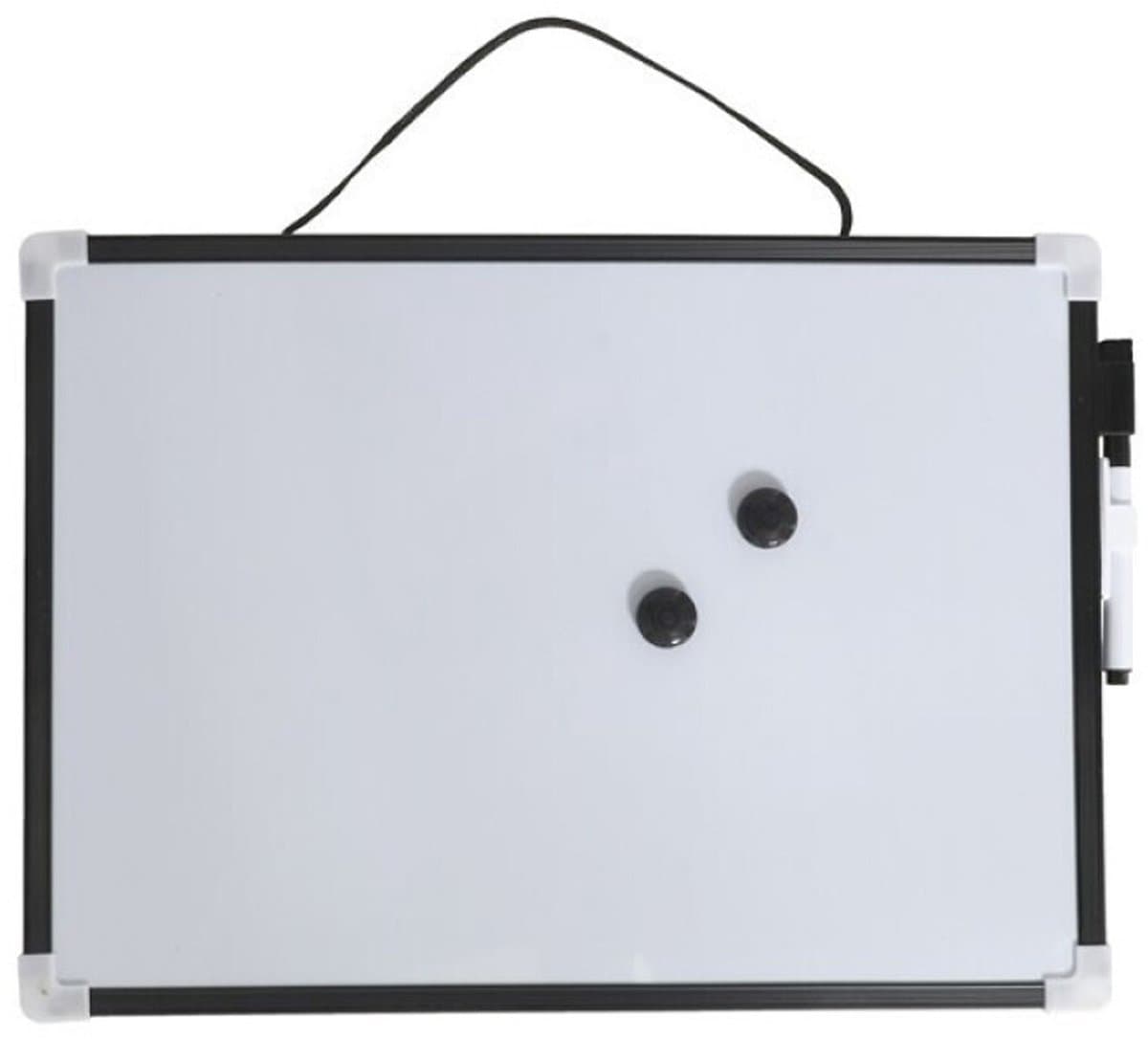 Gerimport Whiteboard/memobord magnetisch - mini - 23 x 18 cm - met marker en magneten