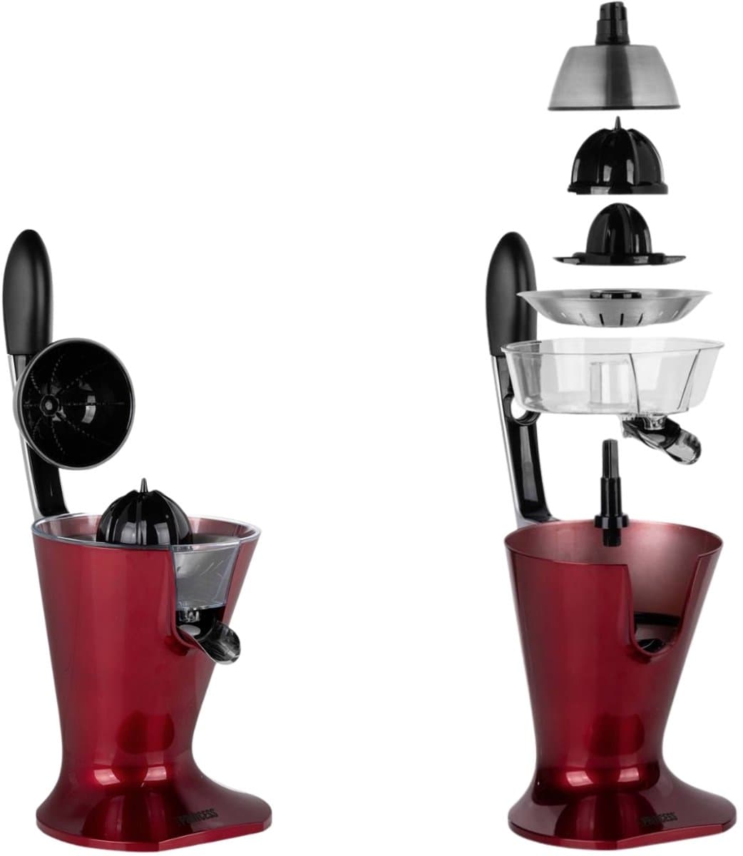 Princess Citruspers – Elektrische Citruspers - Juicer - Fruitpers - 300W – Rood Metallic – 2 Perskegels – Vaatwasserbestendige Onderdelen thumbnail 3