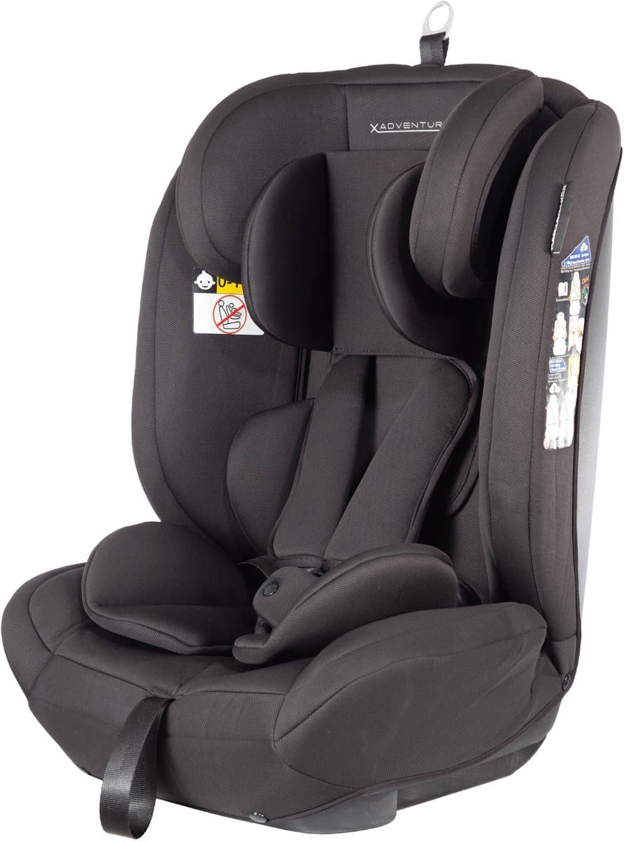 X Adventure Autostoel Premium Groep 1/2/3 9-36 kg (76 tot 150 cm) - Vanaf 15 maanden tot 12 jaar - Gordel - i-Size - Meegroei Autostoel - Zwart thumbnail 7