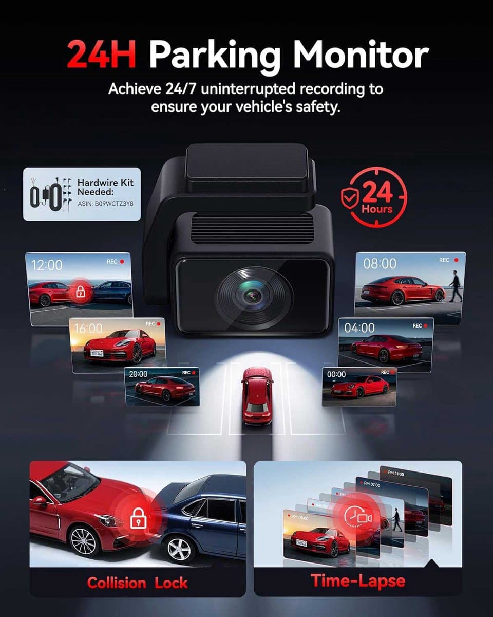 Redtiger F4 Pro 4K Touch Wifi Gps 2CH 128gb dashcam - Sony Starvis 2 sensor - 2,2 inch touchscreen Lcd - Wifi - Gps - Parkeermodus - 4K + Full HD resolutie - 128gb Micro SD kaart - dashcam voor auto thumbnail 3
