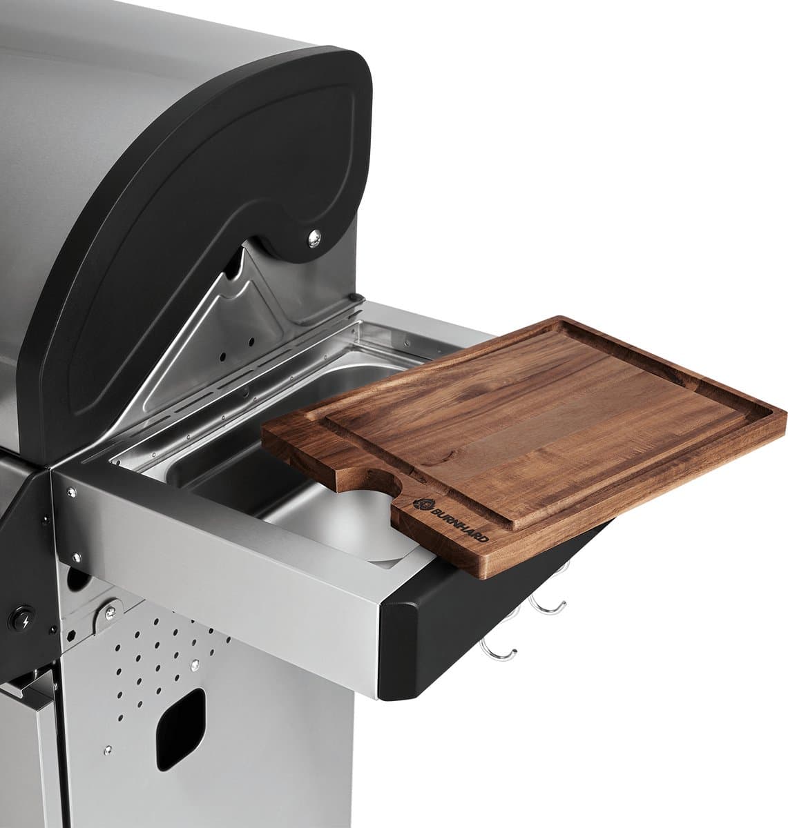 BURNHARD® 3 Branders gasbarbecue FRED Deluxe BLACK Series 3 incl. achterbrander, keramische 900°C infraroodbrander, zijkookplaat, RVS grillrooster + uitklapbare zijtafels thumbnail 5