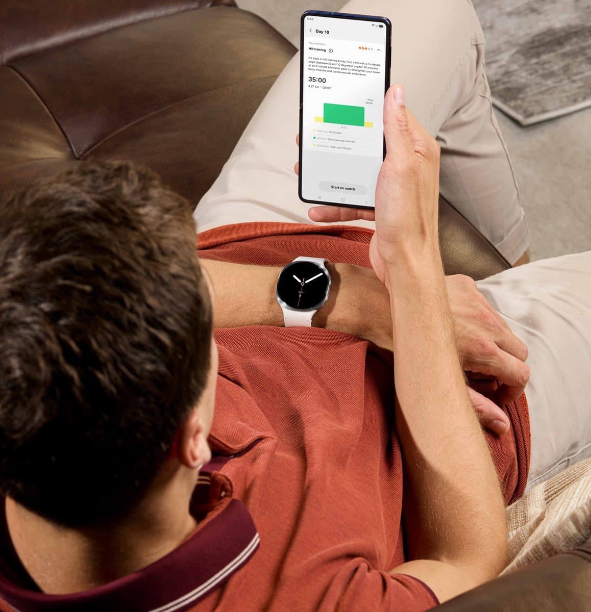 Samsung Galaxy Watch8 - smartwatch - 44mm - Silver thumbnail 6