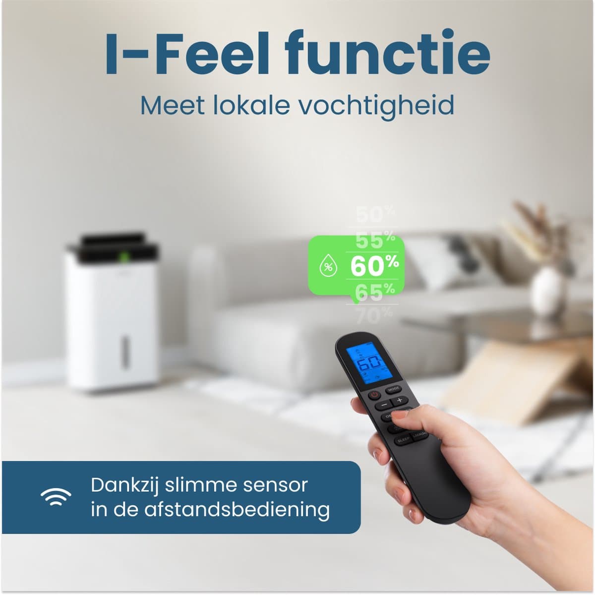Auronic Luchtontvochtiger en Luchtreiniger - Best Plus Series - Ontvochtigt 20L per dag - 5L Waterreservoir - Slaapkamer, Badkamer, Woonkamer en Kantoor - Vochtopnemer voor in Huis - Wit thumbnail 6