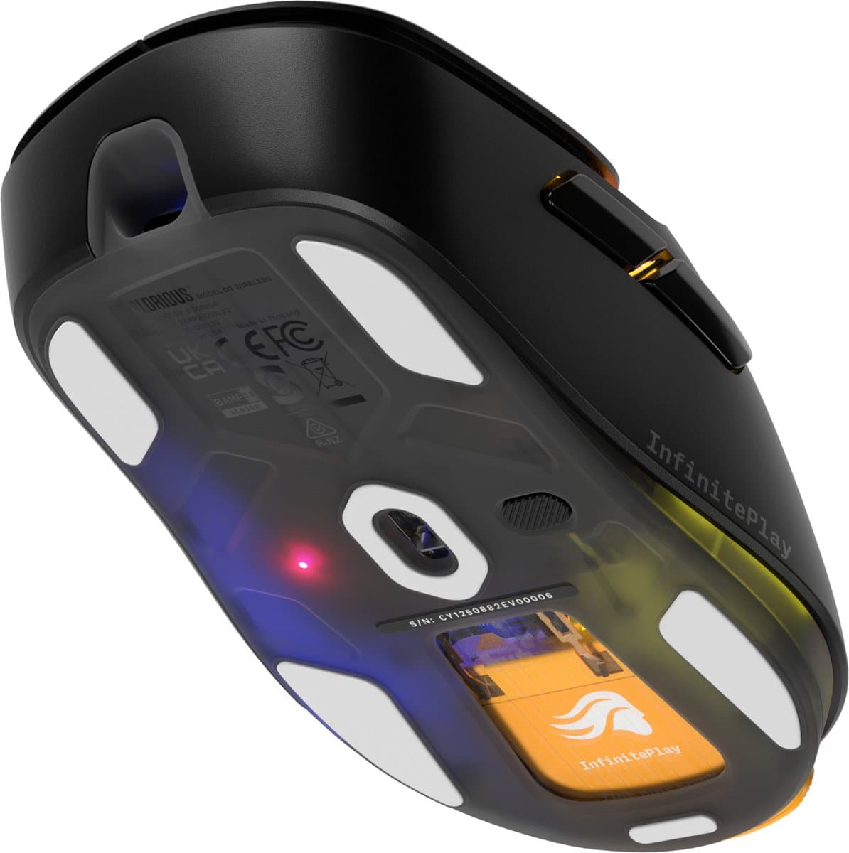 Glorious Gaming Model D3 Wireless - Draadloze Gaming Muis - 30K DPI - InfinitePlay-batterijsysteem - Optisch - RGB - Zwart thumbnail 7