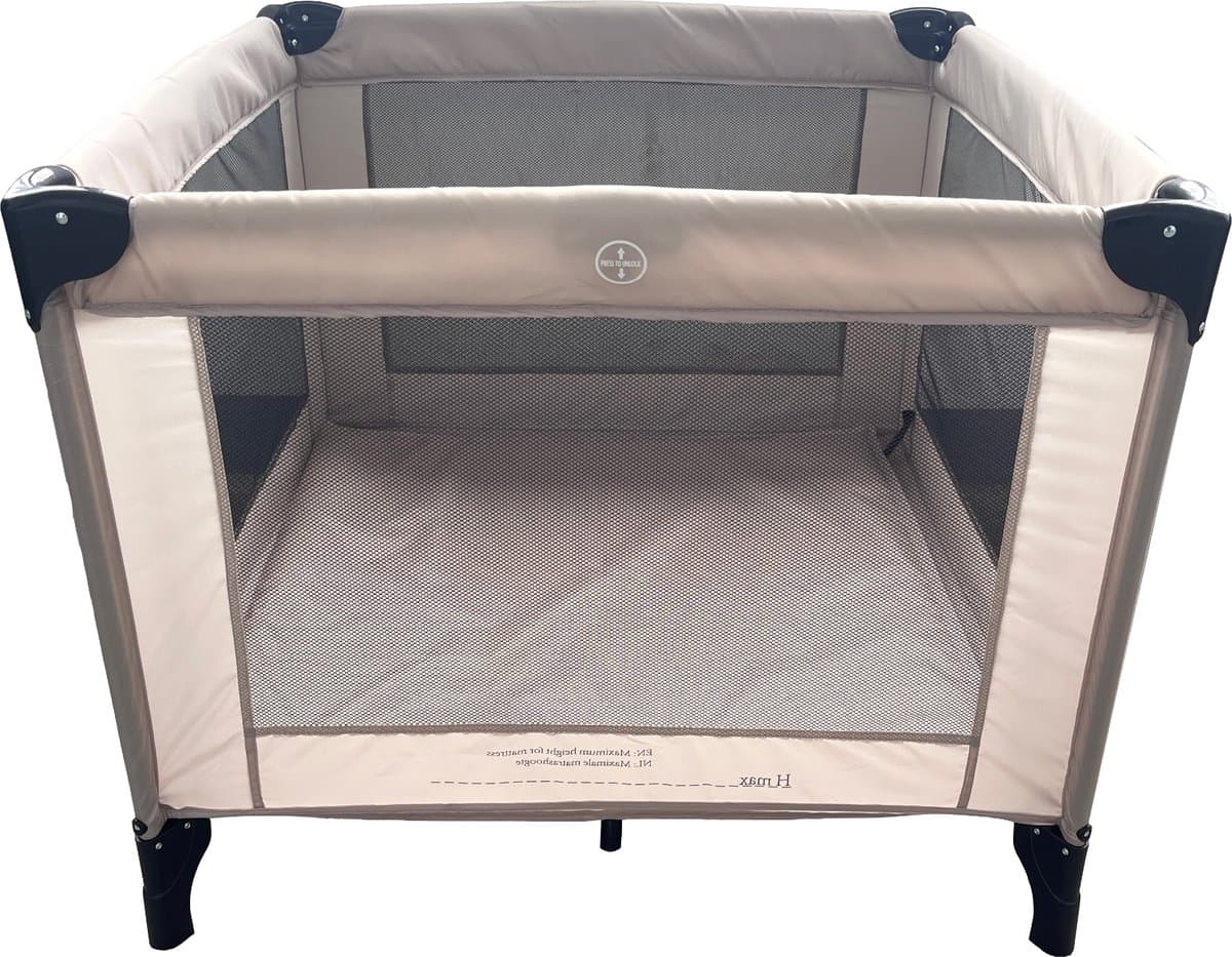 MamaLoes Inklapbare Box voor Baby - Beige - Compacte Kinderbox - Inclusief draagtas - Luuk thumbnail 5
