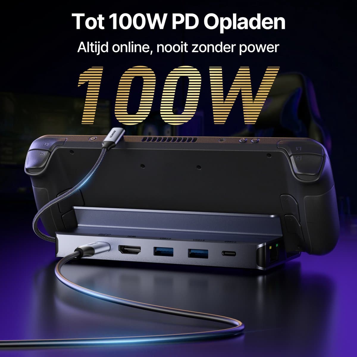 Benfei 6in1 Hub met 4K 60Hz en gigabit ethernet thumbnail 8