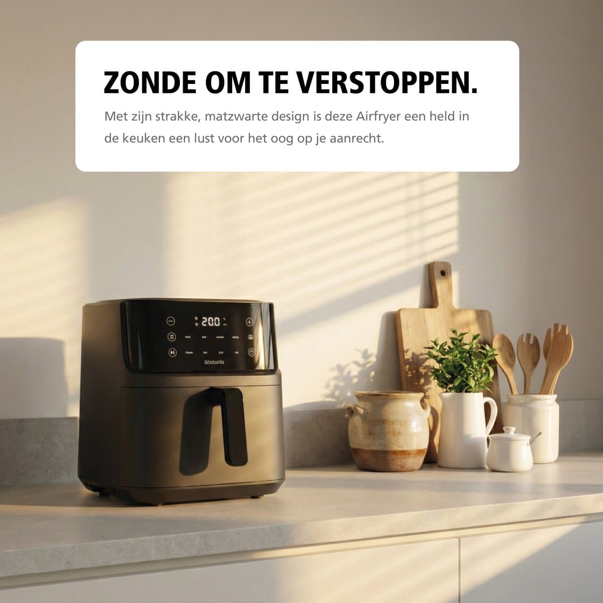 Brabantia Airfryer XXL - 7.6 liter - Digitaal Touchscreen - 8 Kookprogramma's - Tot 8 Personen - PFAS-Vrij - 80ºC tot 200ºC - 1700 Watt - BBEK1138 thumbnail 7