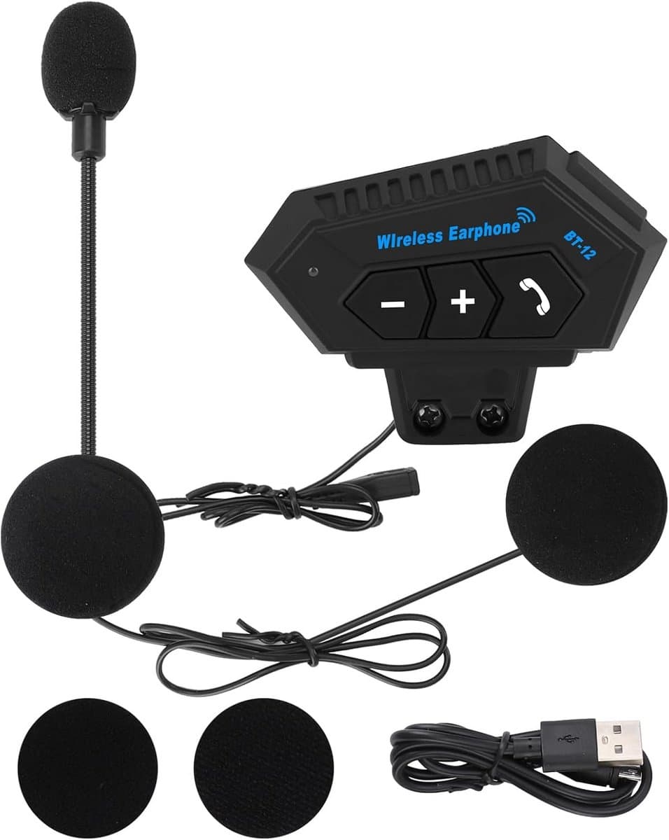 Bluetooth Headset voor Motorhelm met Handsfree Bellen en Muziek