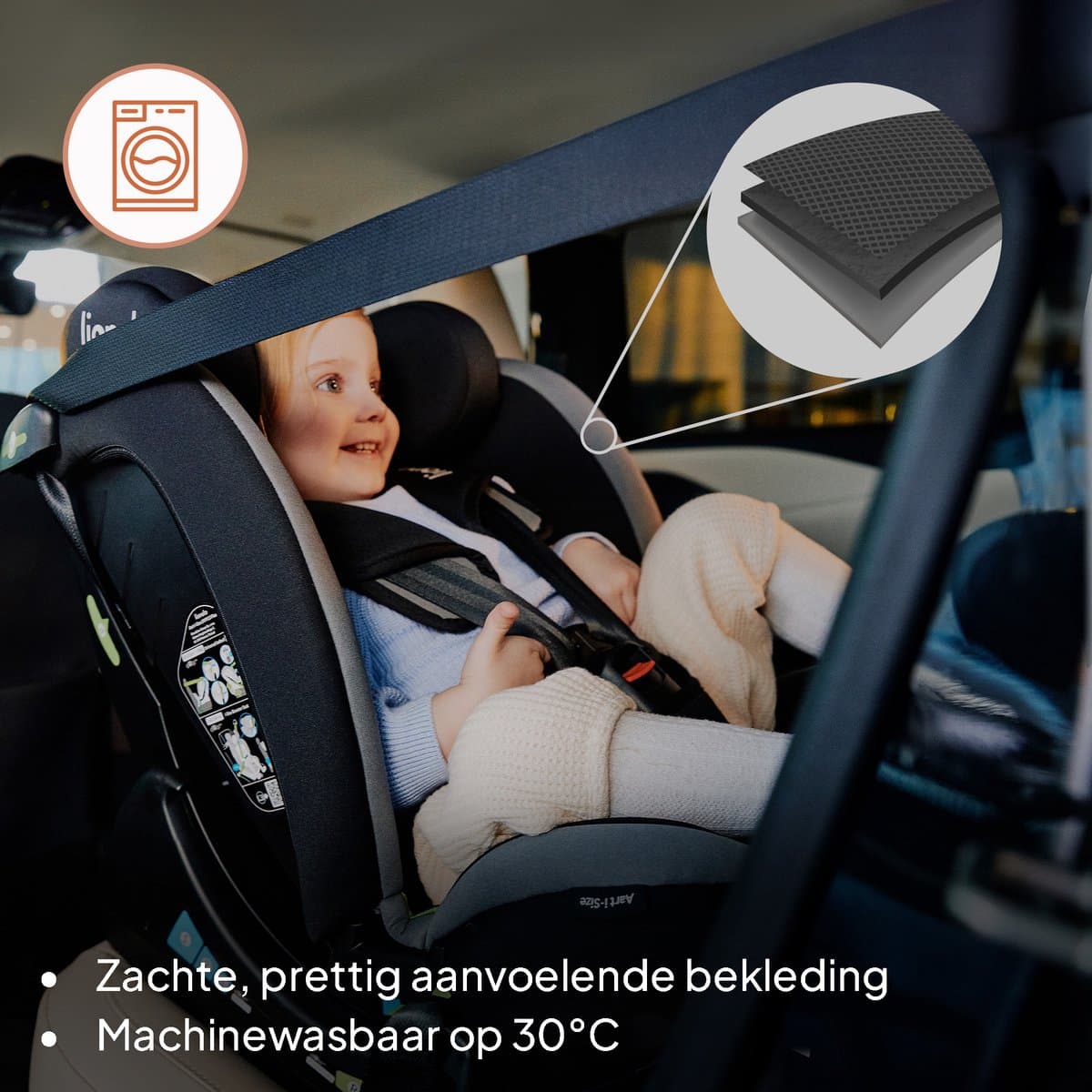 Lionelo Aart i-Size 4in1 Autostoel 40-150 cm Groep 0-3 thumbnail 7