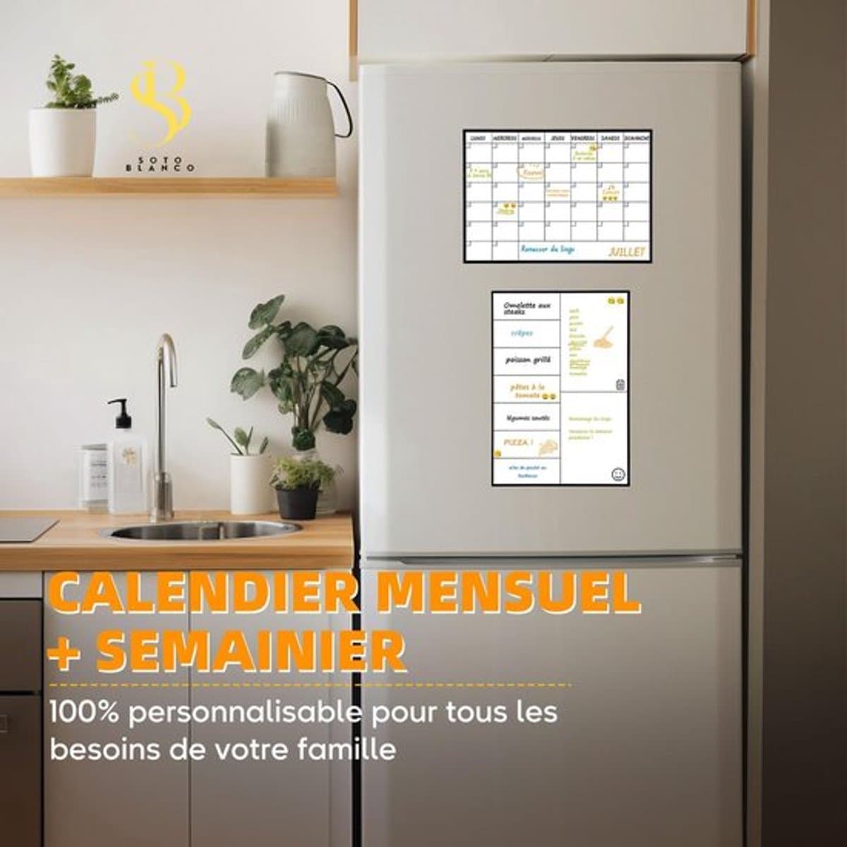 Candala Magnetische maandkalender A3 + weekplanner set