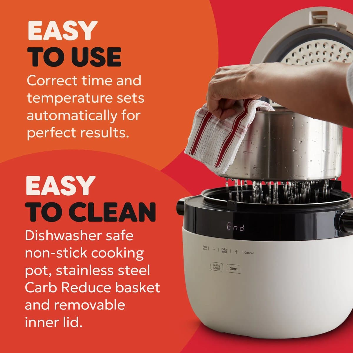 Instant Pot Rijstkoker & Stomer 4,8L - 8 Programma's - Slowcooker - Sauteren - CarbReduce Technologie - Tot 20 Porties - Multi Grain thumbnail 4