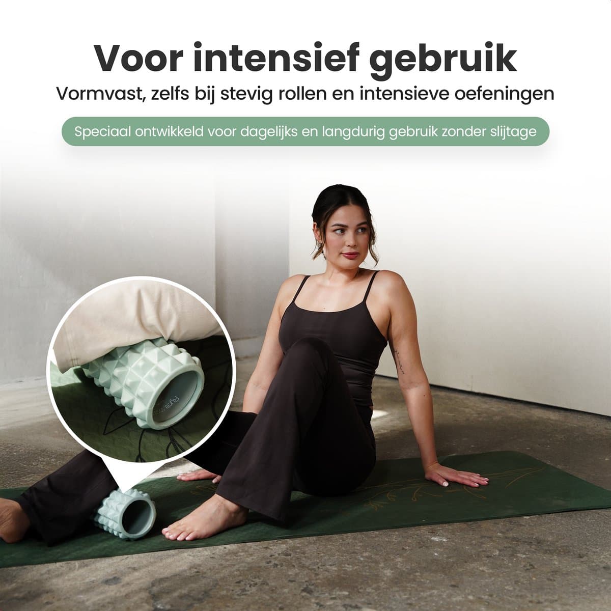 Ryce® Foam Roller - Massage - Triggerpoint - 33cm - Medium - Mintgroen thumbnail 3