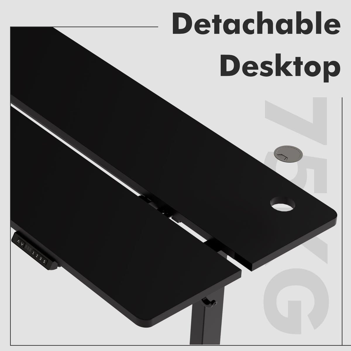 Zit-sta bureau 120 x 60 cm - Elektrisch verstelbaar - Anti-botsingstechnologie - USB-A/USB-C poorte thumbnail 5