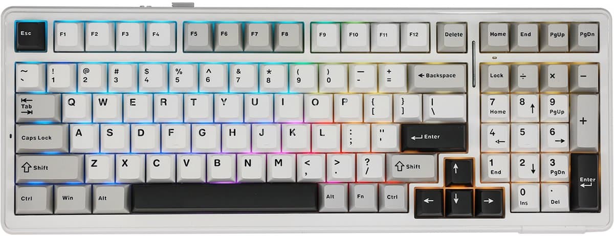 AULA F99 Wit - Mechanisch Draadloos Toetsenbord 96%