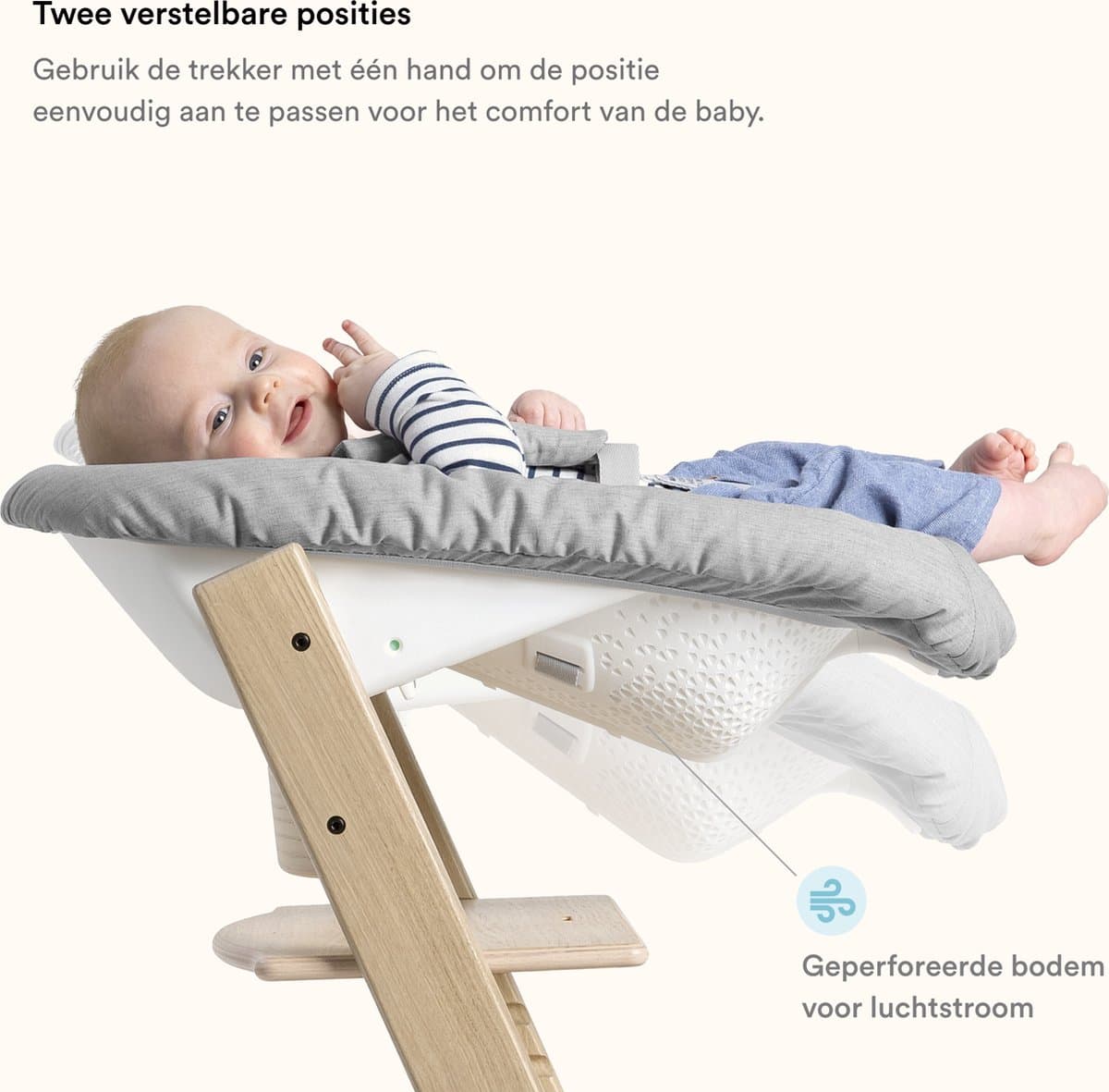 Stokke Tripp Trapp-kinderstoel, gletsjergroen (inclusief stoel en babyset2) met newbornset - veilig, verstelbaar, ergonomisch ontwerp thumbnail 3