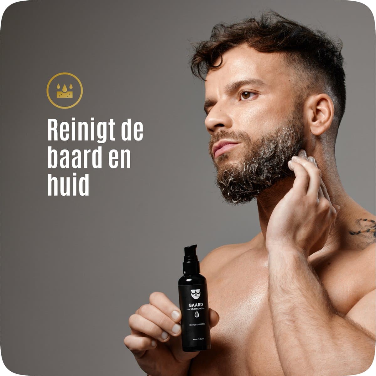 BAØRD Baardshampoo 100ml – Baard Shampoo – Baardzeep - Beard Wash – Baardreiniger – Baardgroei Kado Heren – Barber – Baardverzorging Voor Hem – Reiniger - Verzorging Cadeau Mannen – Gezichtsreiniger - Verjaardag Vader Origineel - Tip Cadeautjes Man thumbnail 2